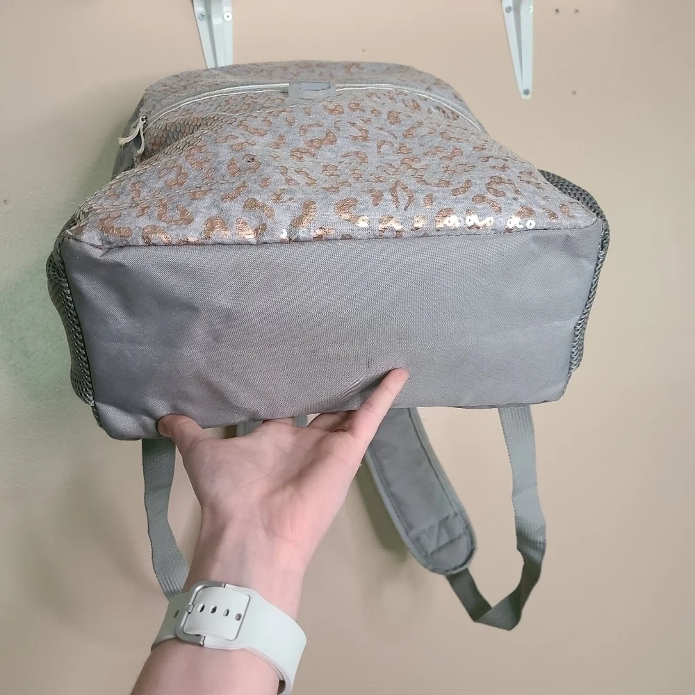 Women's Sequin Leopard Print Backpack